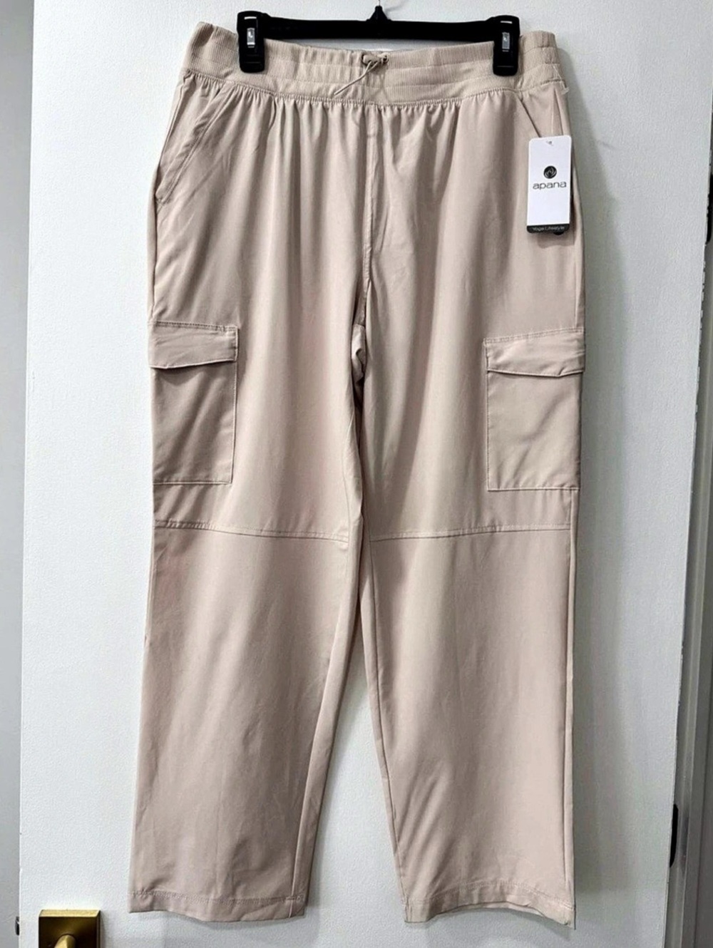 apana Newport Cuffed Cargo Pants Straight Leg Pink Large
